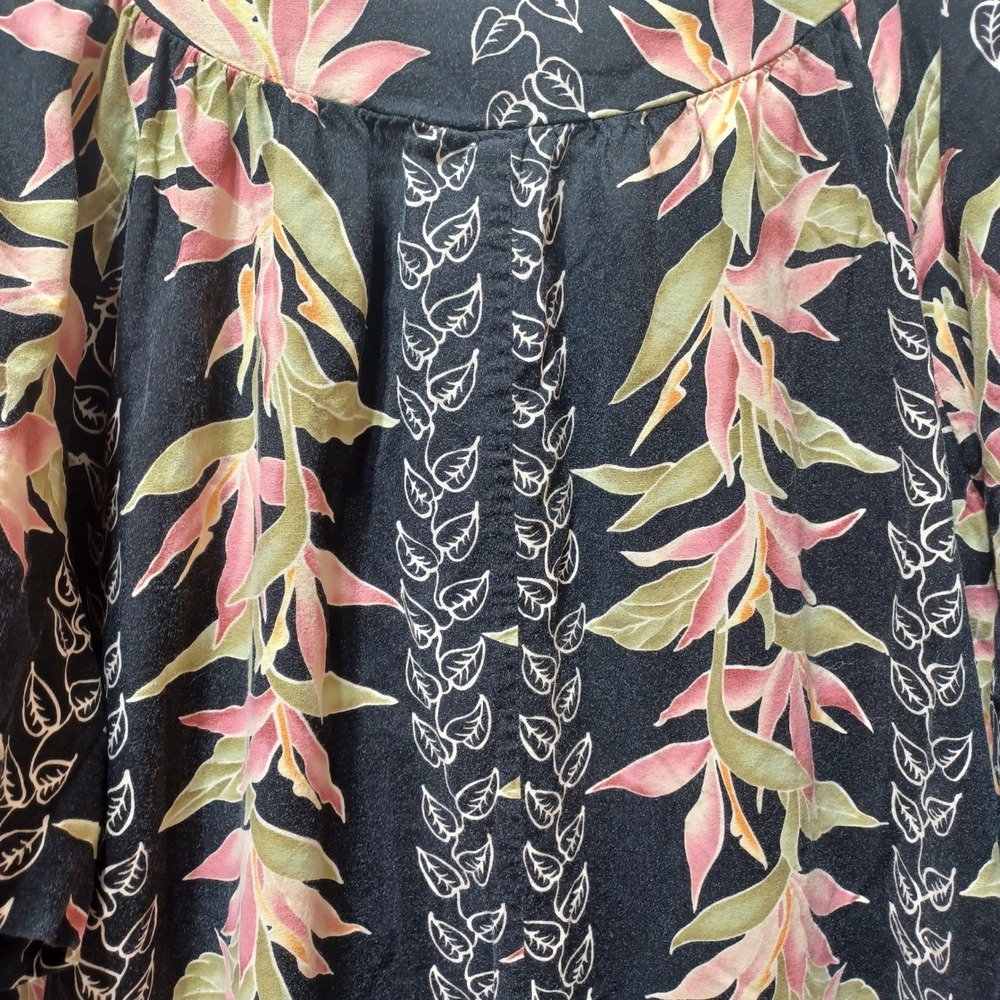 Tori Richard Honolulu Birds of Paradise Muumuu House Dress XL Hawaiian Lounge - Picture 4 of 6